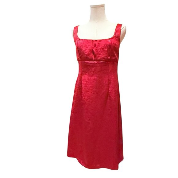 NWT Y2K Babydoll Red Satin Sleeveless Holiday Womens Dress Size 12 - Picture 4 of 13